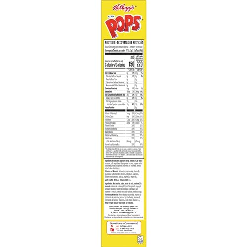 Kellogg S Corn Pops Breakfast Cereal  Kids Cereal  Family Breakfast  Original  8.8oz Box (1 Box)