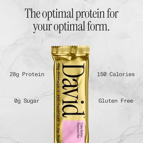 David Protein Cake Batter High Protein Bars - 28g Protein - 12ct
