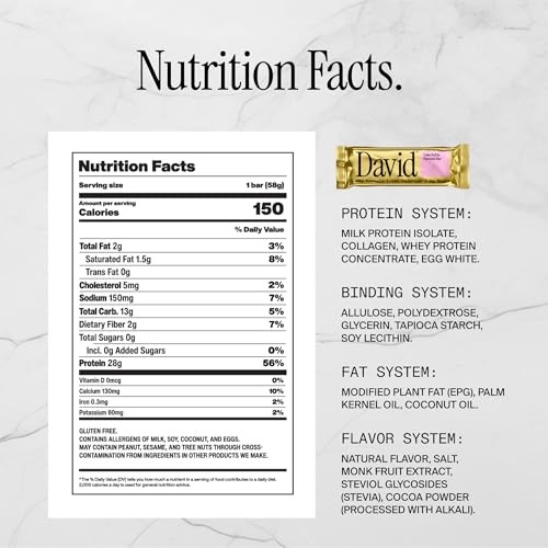 David Protein Cake Batter High Protein Bars - 28g Protein - 12ct