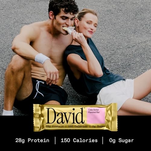 David Protein Cake Batter High Protein Bars - 28g Protein - 12ct