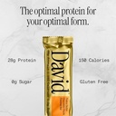 David Protein Peanut Butter Chocolate Chunk High Protein Bars - 28g Protein - 1 Carton/12ct
