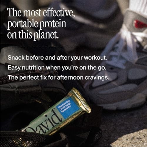 David Protein Salted Peanut Butter High Protein Bars - 28g Protein - 1 Carton/12ct