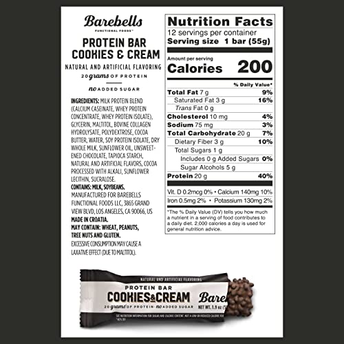 Pure Protein, Protein and Bar Cookies and Cream, 12 Count