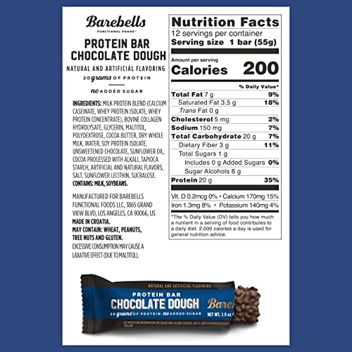 Pure Protein, Protein Bar Chocolate Dough, 12 Count