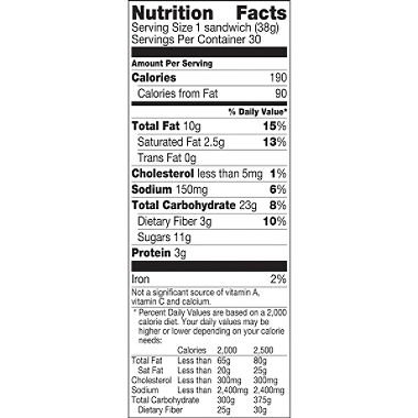 Nature Valley Biscuit Sandwiches  Cinnamon Almond Butter  30 Ct  40.5 OZ