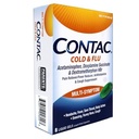 Contac Cold & Flu Medicine, Multi-Symptom Relief for Fever, Sore Throat, Runny Nose & Cough, 8 Liquid Gels