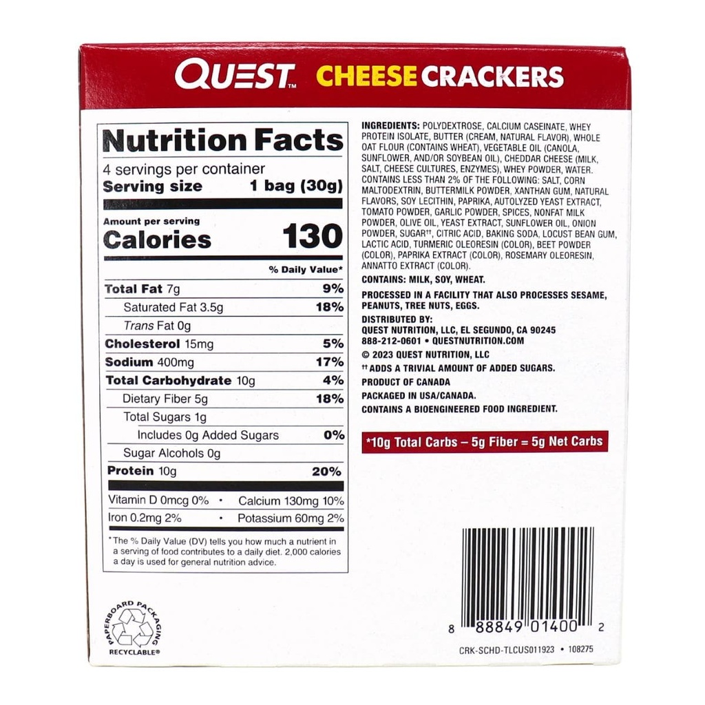Alpha Prime, Cheese Crackers Spicy Cheddar, 4 Count
