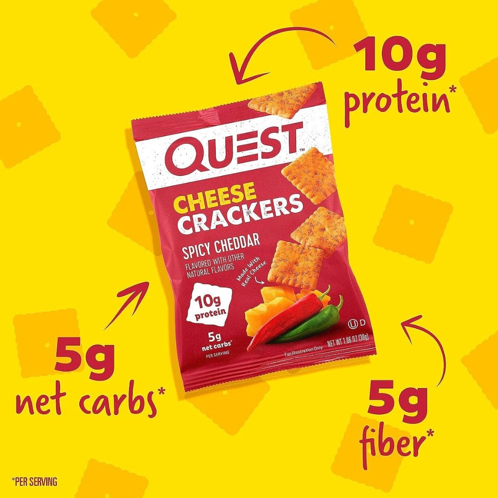 Alpha Prime, Cheese Crackers Spicy Cheddar, 4 Count