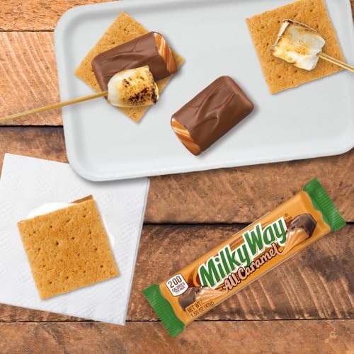 MILKY WAY All Caramel Milk Chocolate Bar Caramel Candy Full Size Bar, 1.55 Oz Single Pack, 24 Count