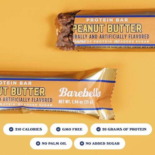 Barebells Protein Bar - Peanut Butter | 20 G Protein | 12 Bars