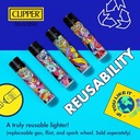 Clipper - Classic Large Reusable Lighter - Iconic Premium Refillable Lighters Bulk Pack - Replace Butane, Flint, and Spark Wheel for Unlimited Lights 