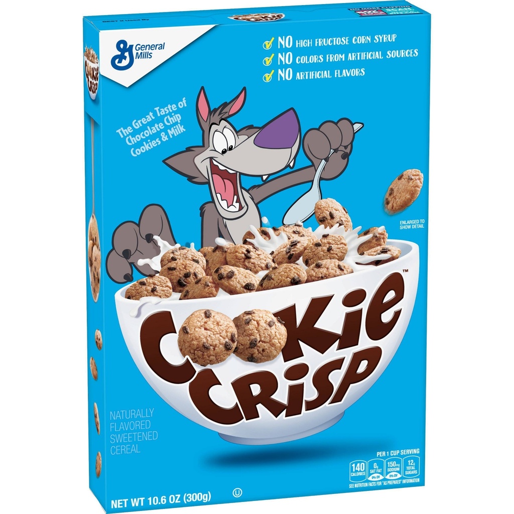 Cookie Crisp Breakfast Cereal  Chocolate Chip Cookie Taste  10.6 Oz