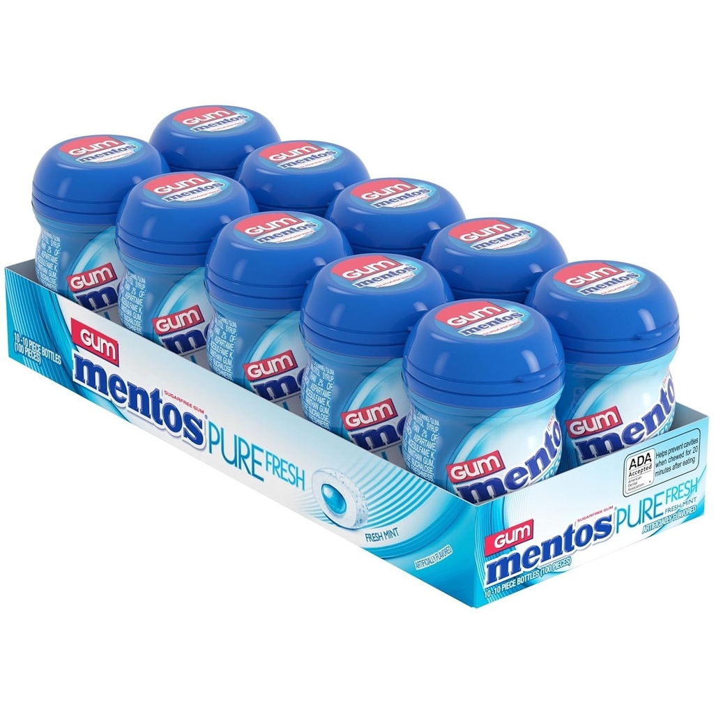 Miniature Sugar-Free Fresh Mint Chewing Gum Pack - 10 Pieces of Pure Bliss