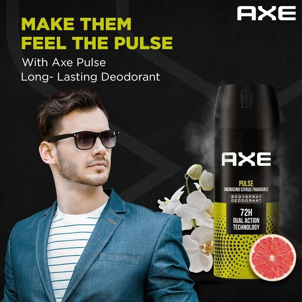 AXE Pulse Long Lasting Deodorant Bodyspray for Men 150 Ml, Pack of 1