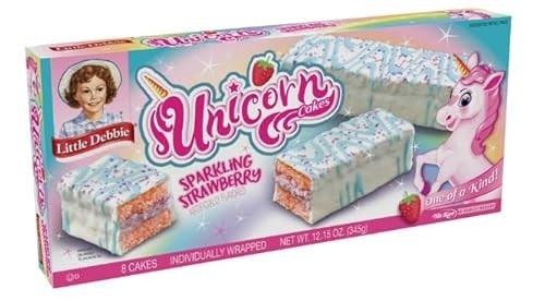 Little Debbie Variety Pack 'Out of This World' Bundle - 2 Boxes Each of Unicorn Cakes, Star Crunch, Cosmic Brownies and Zebra Rolls - 64 Pieces Assort