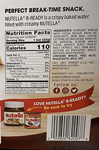 Nutella B-Ready Cookies, 36 Packs/Box (220-02147) | Quill