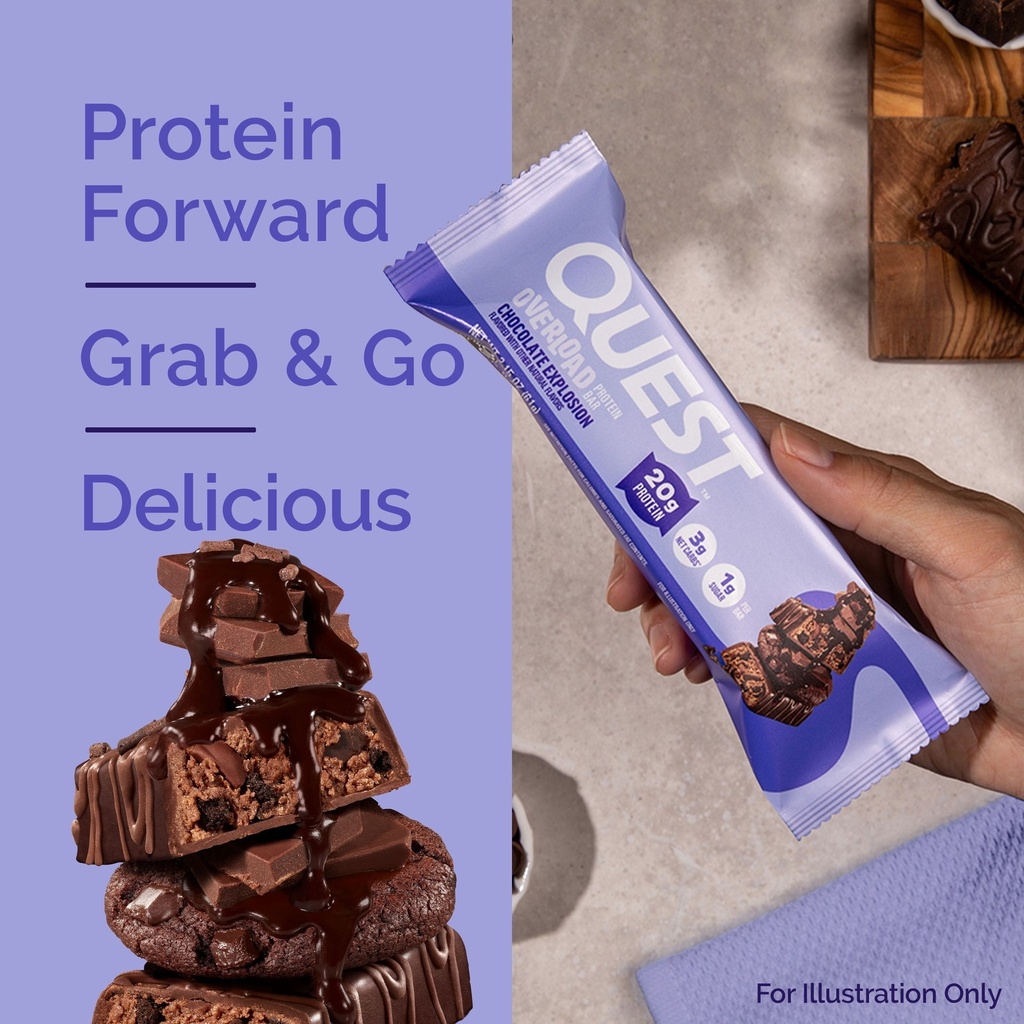 Quest Nutrition Overload Protein Bars - Chocolate Explosion - 12ct