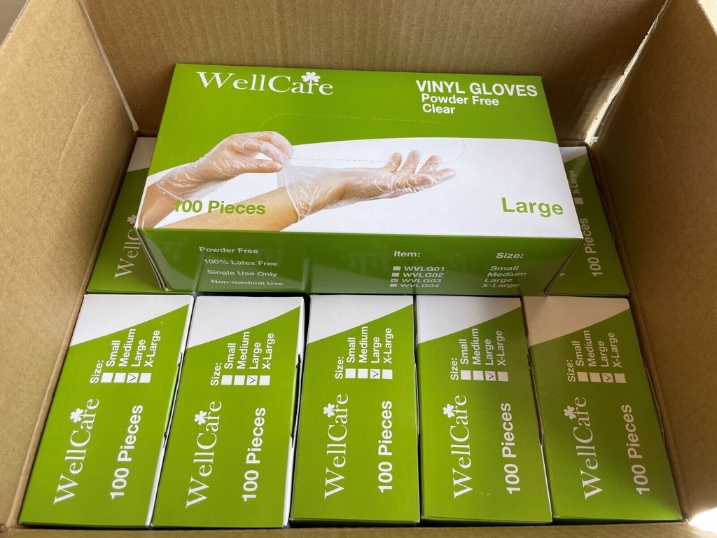 **CASE** of Vinyl Large Gloves FREE SHIPPING