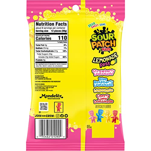 Sour Patch Lemonade Fest 8Oz 12CT