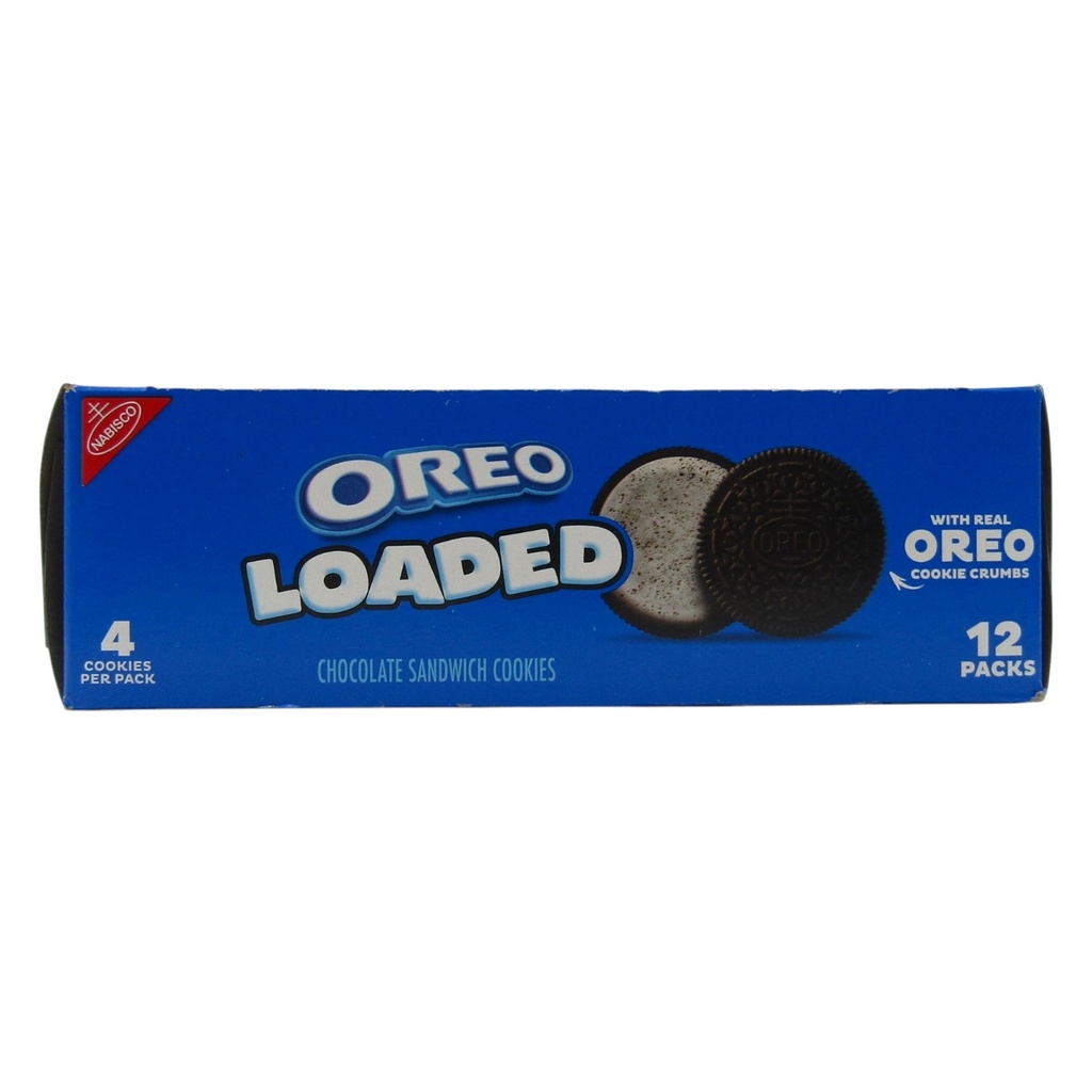 OREO LOADED Mega Stuffed Chocolate Sandwich Cookies 12 Pack 2.54oz Snack Packs