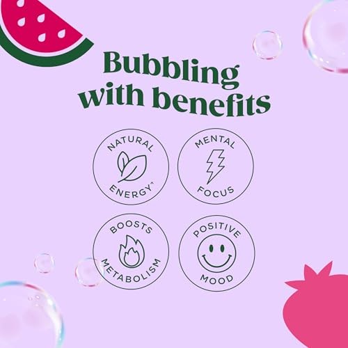 Bloom Nutrition Sparkling Energy Drink - Natural Caffeine, Zero Sugar, 180mg Caffeine - Antioxidant-Rich with Green Coffee Bean, Green Tea Extract, Pr