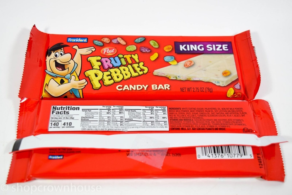 12 Bars Frankford Fruity Pebbles Cereal Candy Chocolate Bar King Size 05/2023
