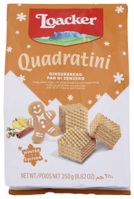 Loacker, Quadratini Ginger Bread Wafer Cookies, 8.82 Oz(Case of 6)