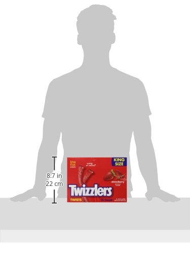 Twizzlers Twists Strawberry King Size Candy  Bags 5 Oz  15 Count