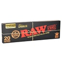 12pc Display - RAW Black Pre-Rolled Cones - 20pk / King Size