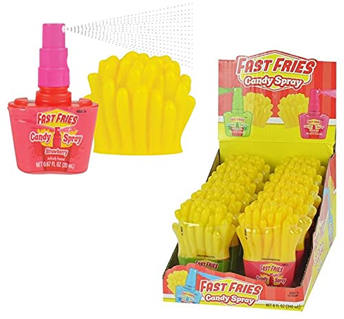 Koko S Confectionery & Novelty Ages 3+ Fast Fries Strawberry  Blue Raspberry  Watermelon Candy Spray 12 Each
