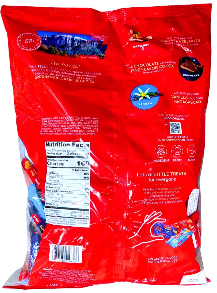 Loacker Minis Wafer Cookies Variety 28.22 Oz EXP 09/2027