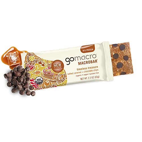 GoMacro Salted Caramel & Chocolate Chips 12 Bars (2.3 Oz Each)
