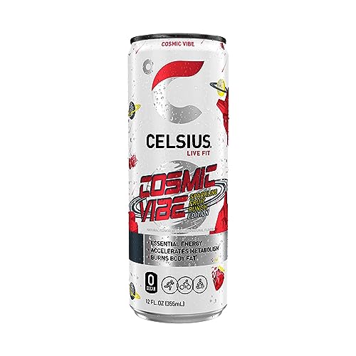 CELSIUS Sparkling Cosmic Vibe  Functional Energy Drink 12 Fl Oz Can (Pack of 12)