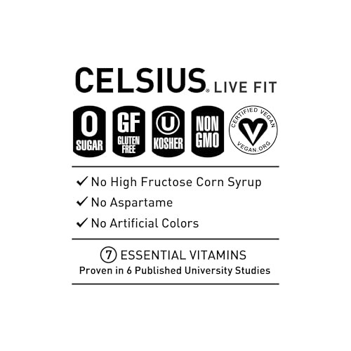 CELSIUS Sparkling Mango Lemonade  Functional Energy Drink 12 Fl Oz (Pack of 12)