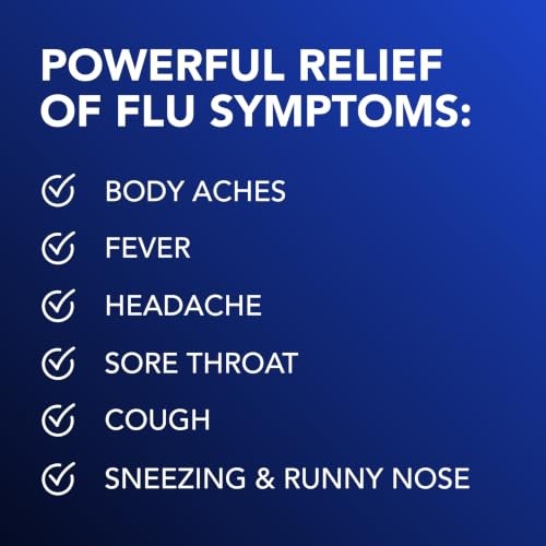 Vicks NyQuil Intense Flu Rapid Release LiquiCaps, Fast Flu Symptom Relief, Multi-Symptom Nighttime Relief for Body Aches, Fever, Headache, Sore Throat