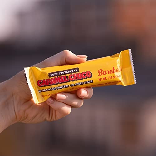 Barebells Soft Protein Bars Caramel Choco - 12 Count  1.9oz Bars - Protein Snacks with 16g of High Protein - Fluffy Chocolate Protein Bar with 2g of T