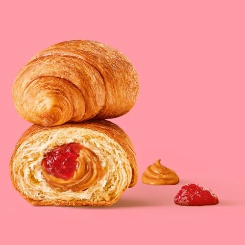 7Days PB&J Croissant, Peanut Butter and Strawberry Jelly, on the Go PB&J Lunch, Non-GMO (Pack of 6)