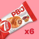 7Days PB&J Croissant, Peanut Butter and Strawberry Jelly, on the Go PB&J Lunch, Non-GMO (Pack of 6)