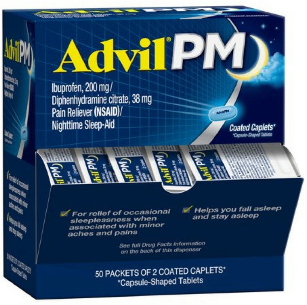 Advil PM Pain Reliever and Sleep Aid 200Mg 50CT
