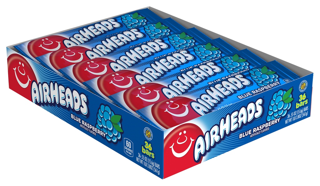 Airheads Candy Blue Raspberry  36 Count