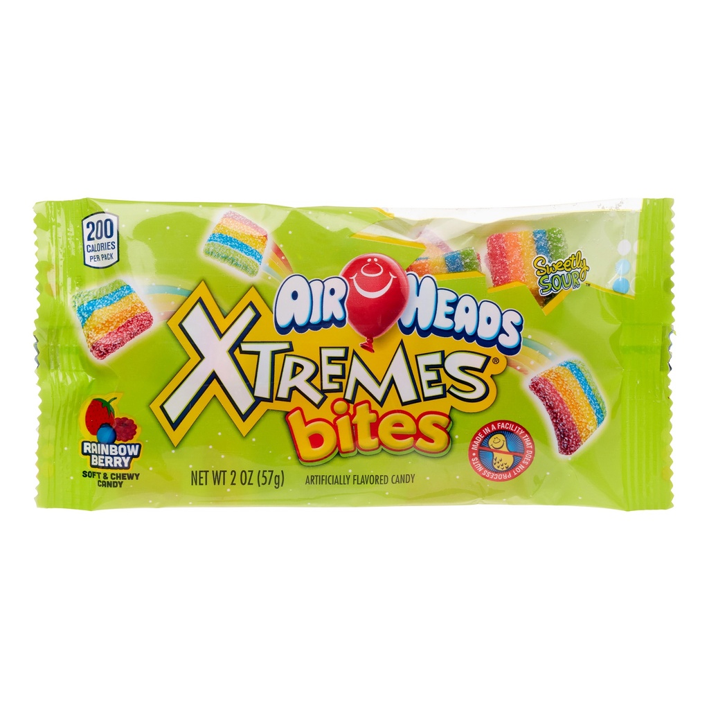 Airheads Xtremes Bites Rainbow Berry of 18 Ct