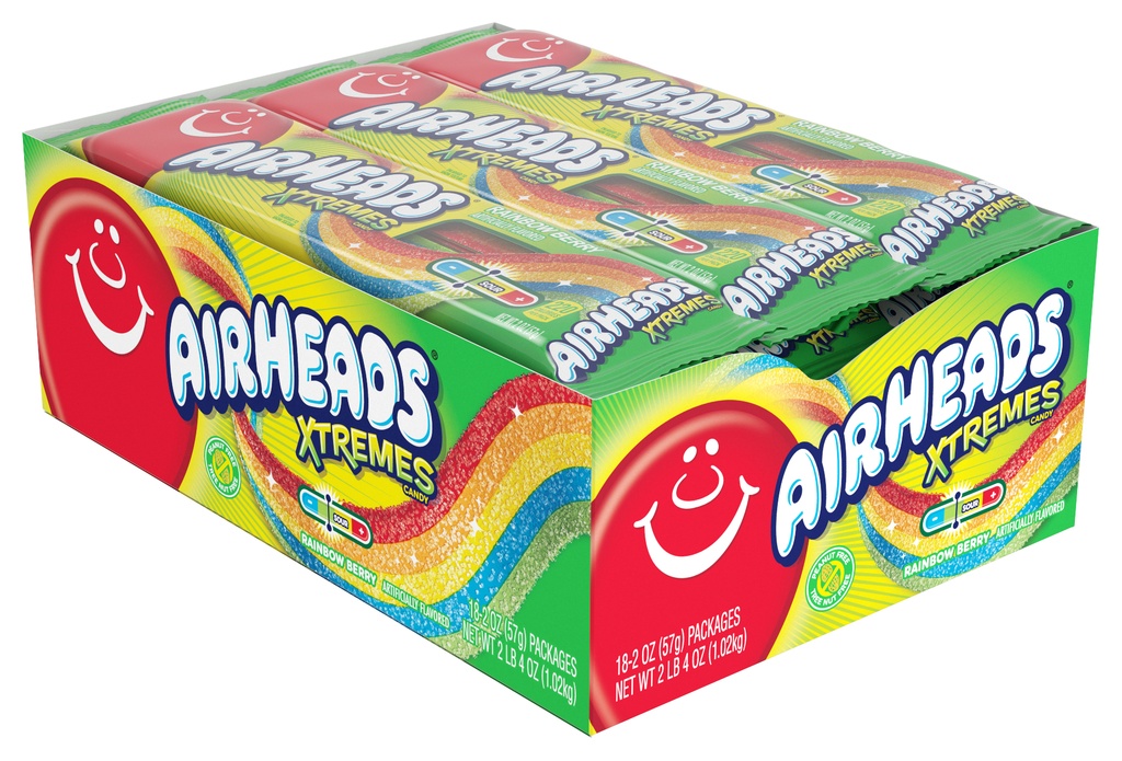 Airheads Xtremes Sour Belts Sweetly Sour 18ct