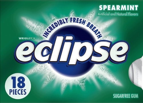 Eclipse Spearmint Chewing Gum Tear Pack  18 Pieces 