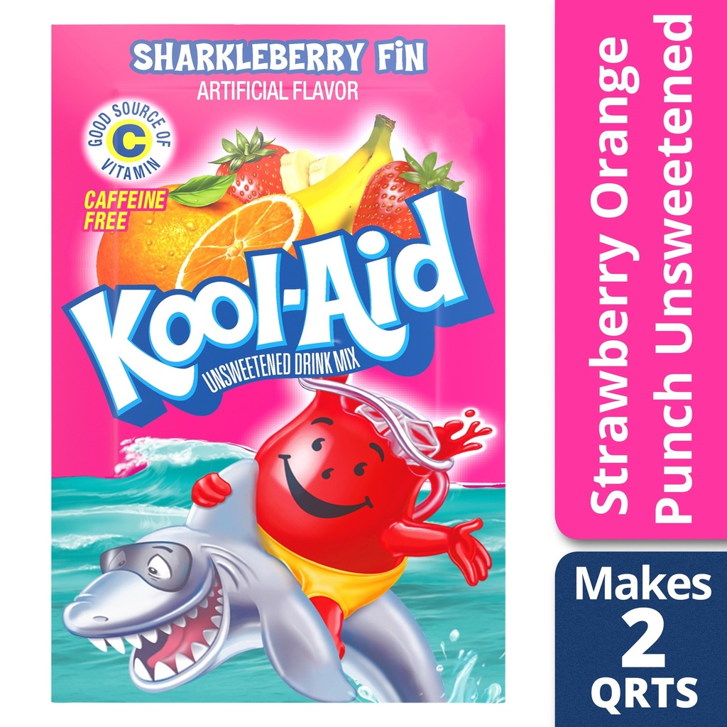 Kool-Aid Unsweetened Sharkleberry Fin Strawberry