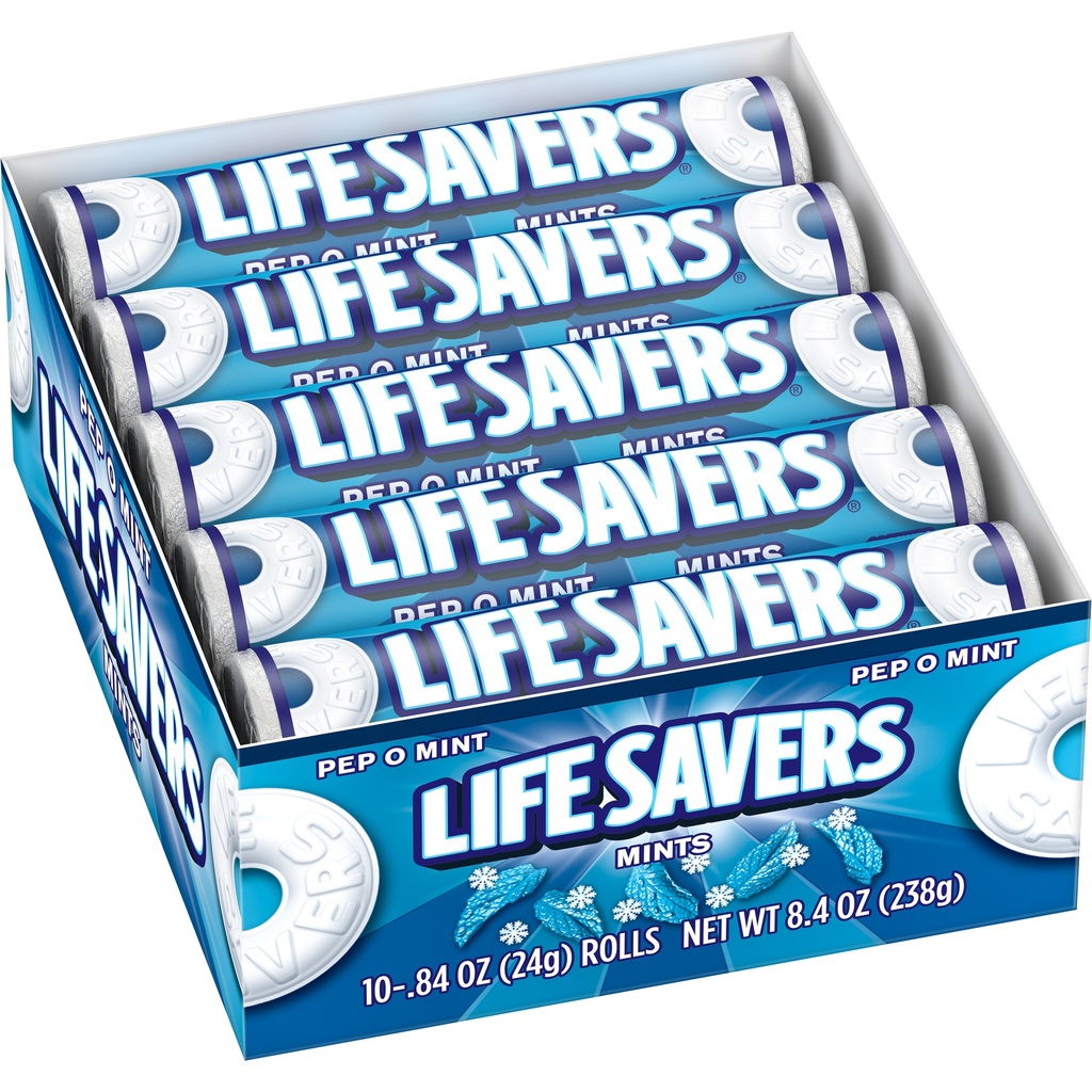 Life Savers Pep-O-Mint Mints Rolls 24ct