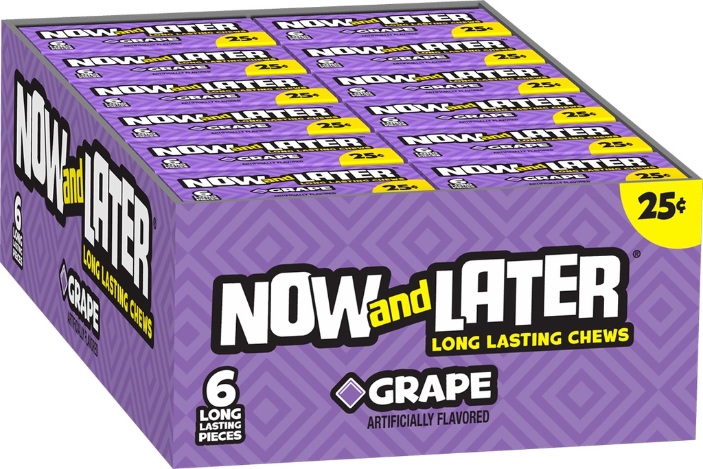 Now and Later Original Grape (Box of 24)