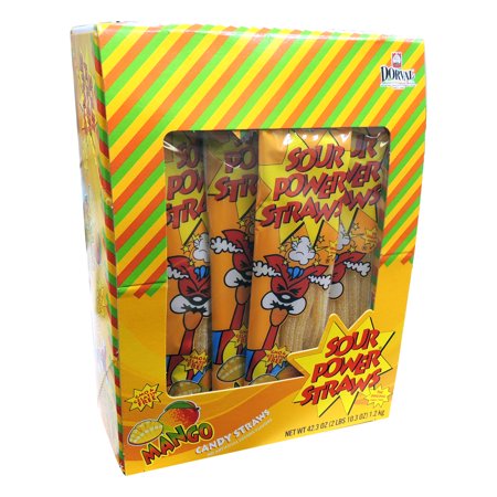 SOUR POWER STRAWS MANGO 24 ct