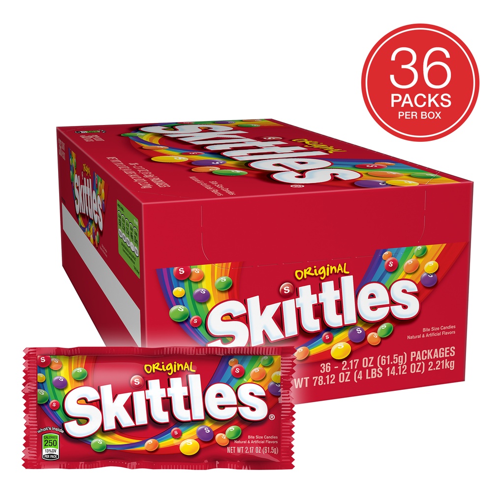 Skittles Original, 2.17 Oz Bag, 36CT