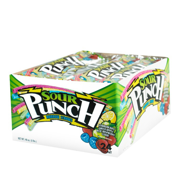 Sour Punch Rainbow Straws (24-Pack)