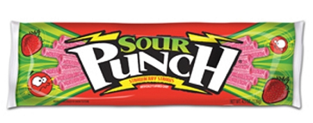 Sour Punch Straws Strawberry  24 ct